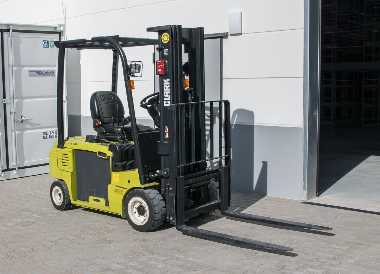 Broken Forklift with Cash