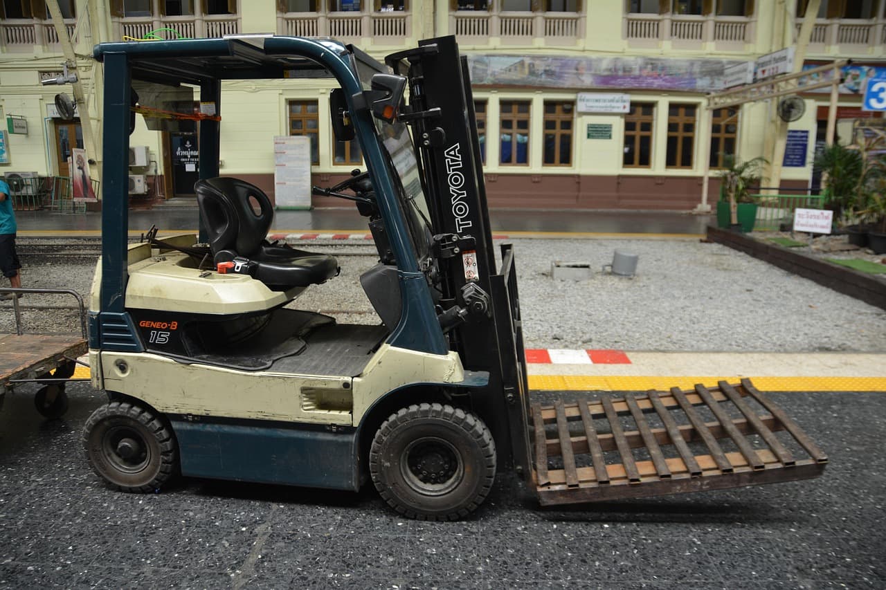 Broken Forklift Engine